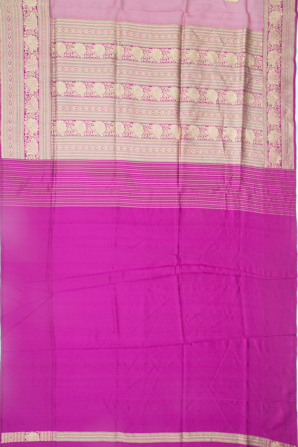 Banarasi Kora Organza Butta Pink Saree
