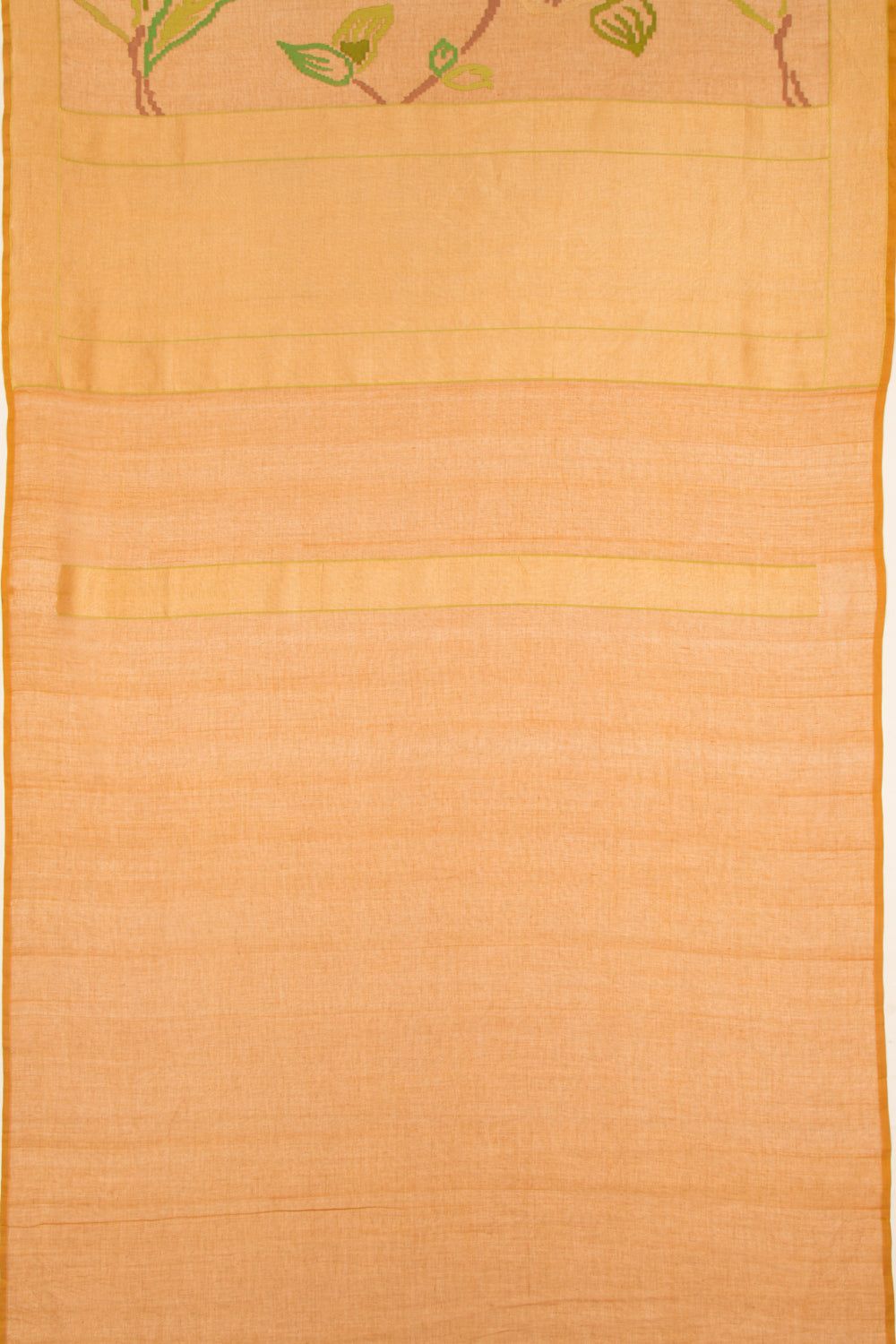 Banarasi Cotton Jamdani Mustard Yellow Saree