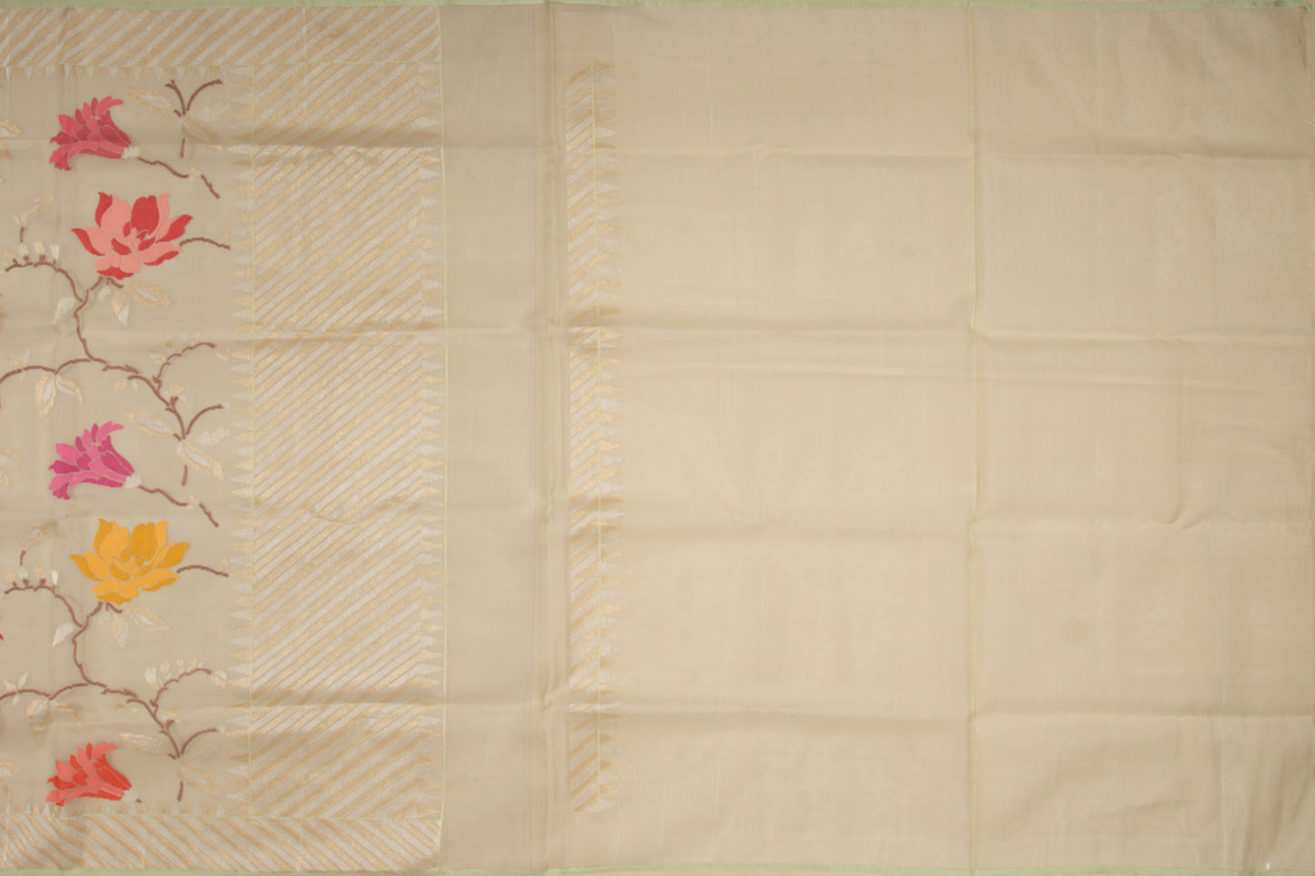 Banarasi Kora Organza Jamdani White Saree