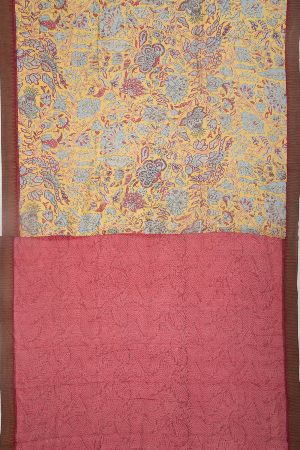 Chanderi Silk Printed Yellow Saree