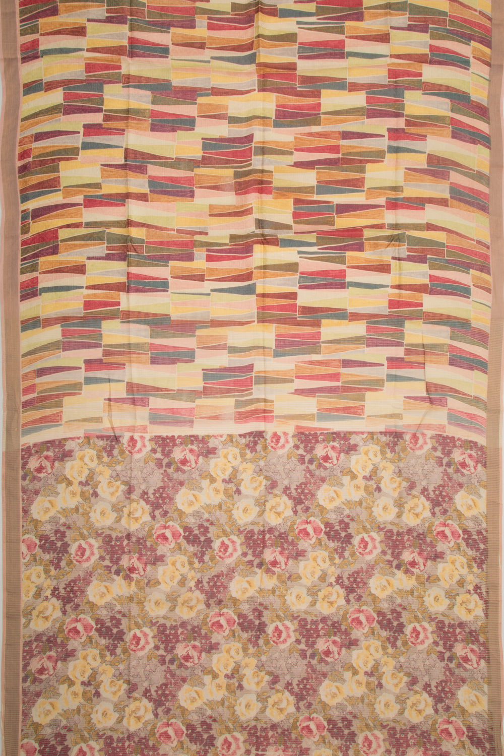 Tussar Printed Multi Colour Saree