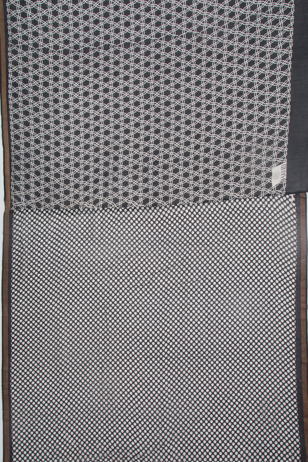 Chanderi Cotton Printed Black Saree