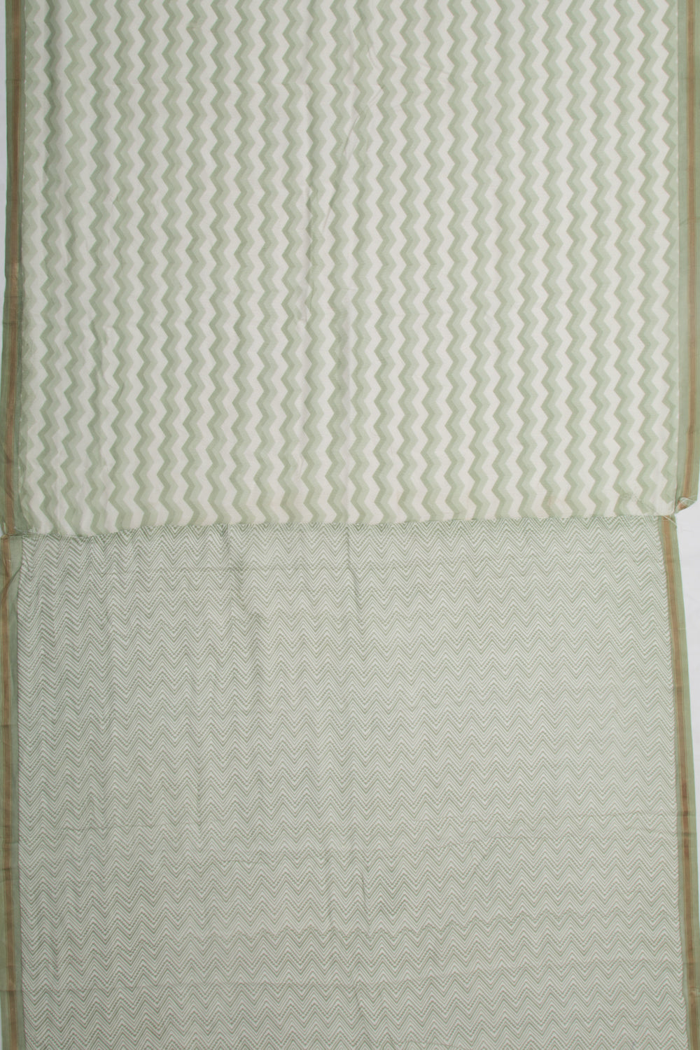 Chanderi Cotton Printed Green Saree