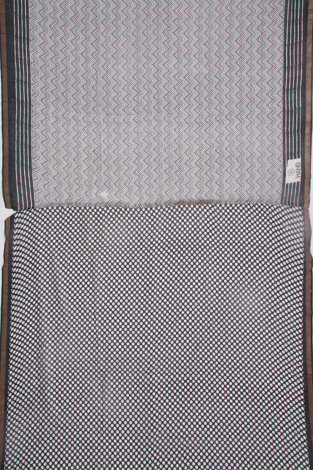 Chanderi Cotton Printed White Saree