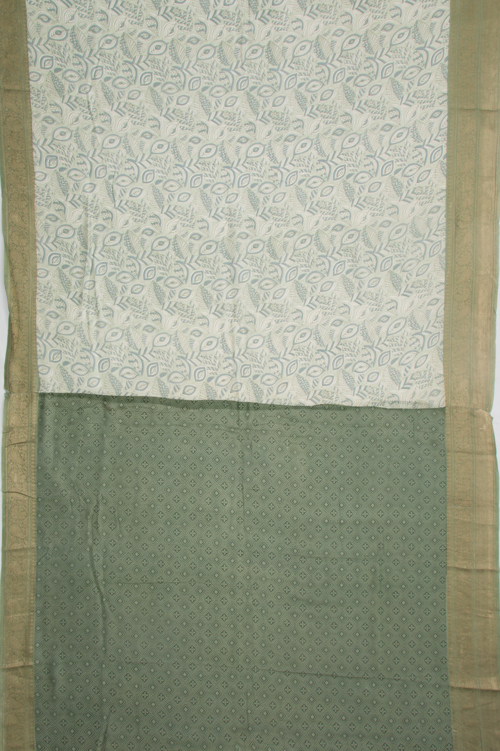 Chanderi Cotton Printed Pastel Green Saree