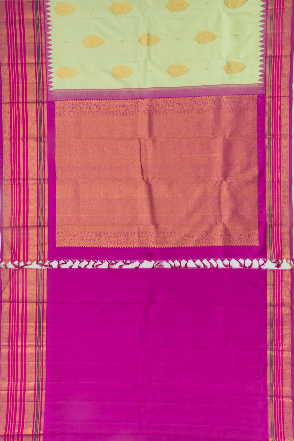 Kanchipuram Silk Butta Pista Green Saree