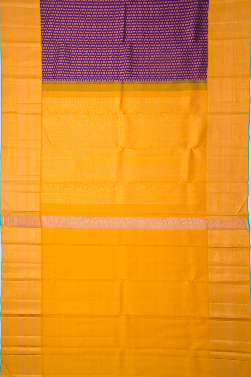 Kanchipuram Silk Brocade Purple Saree