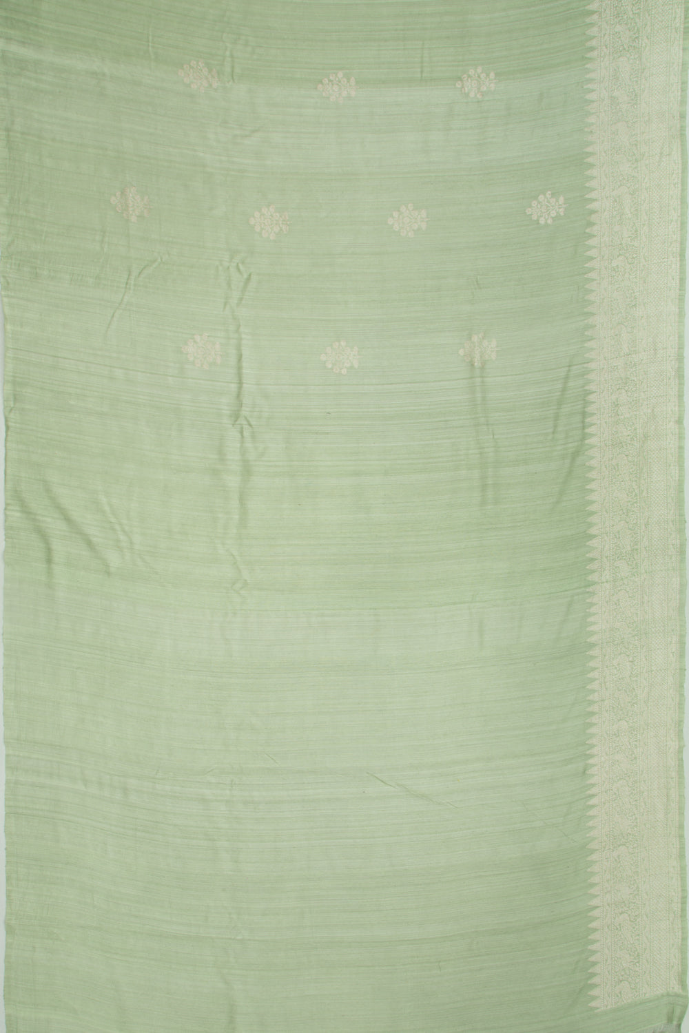 Tussar Butta Green Saree