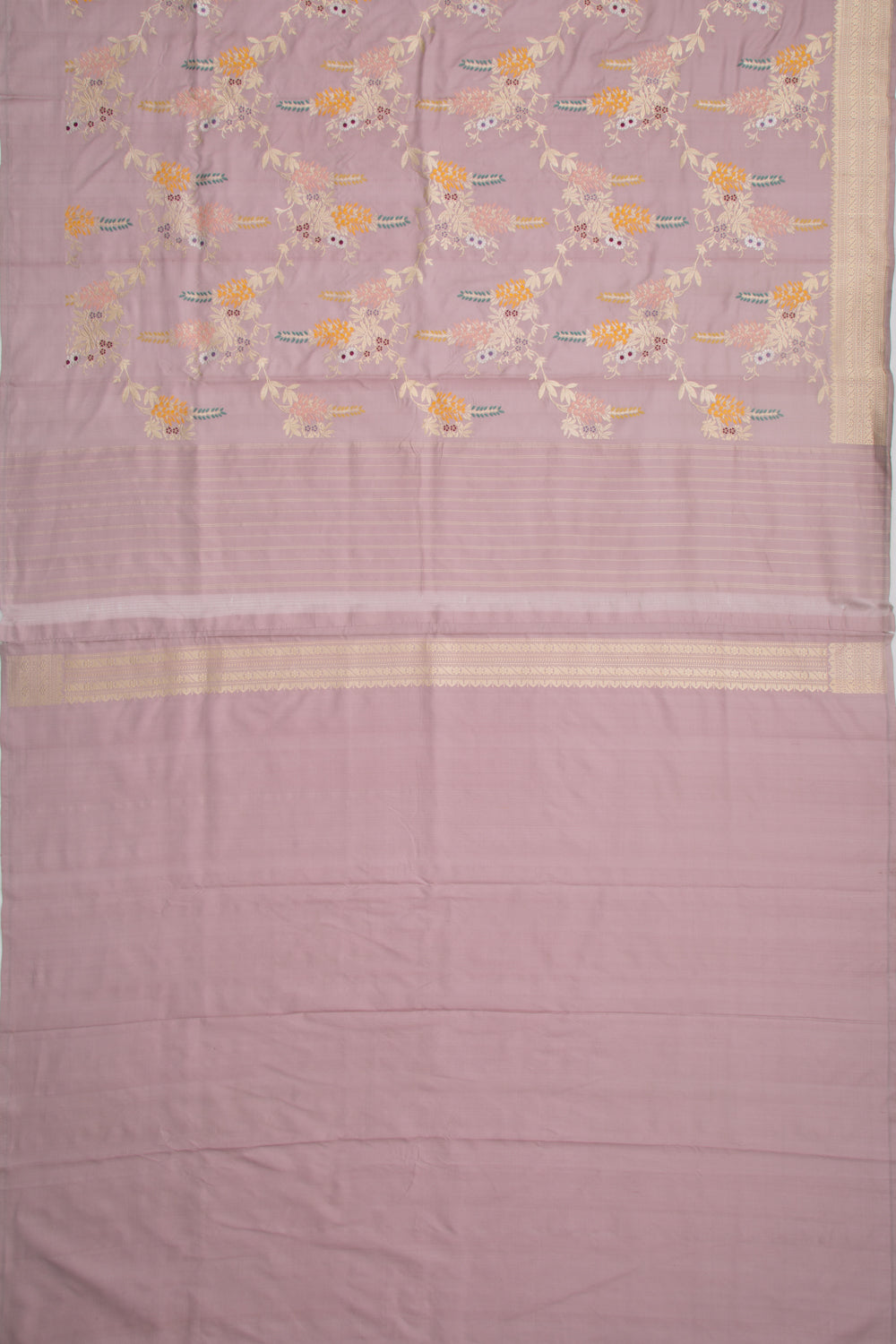 Banarasi Silk Kadwa Jaal Lilac Saree