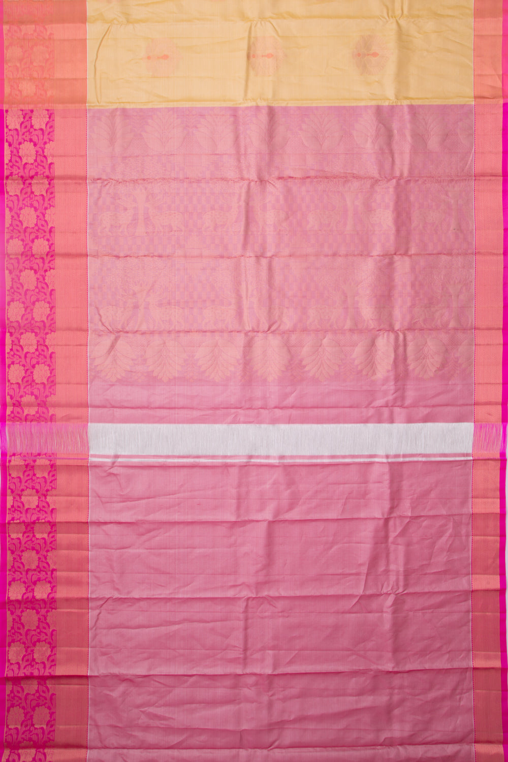 Taranga Kanchi Silk Tissue Butta Cream Saree
