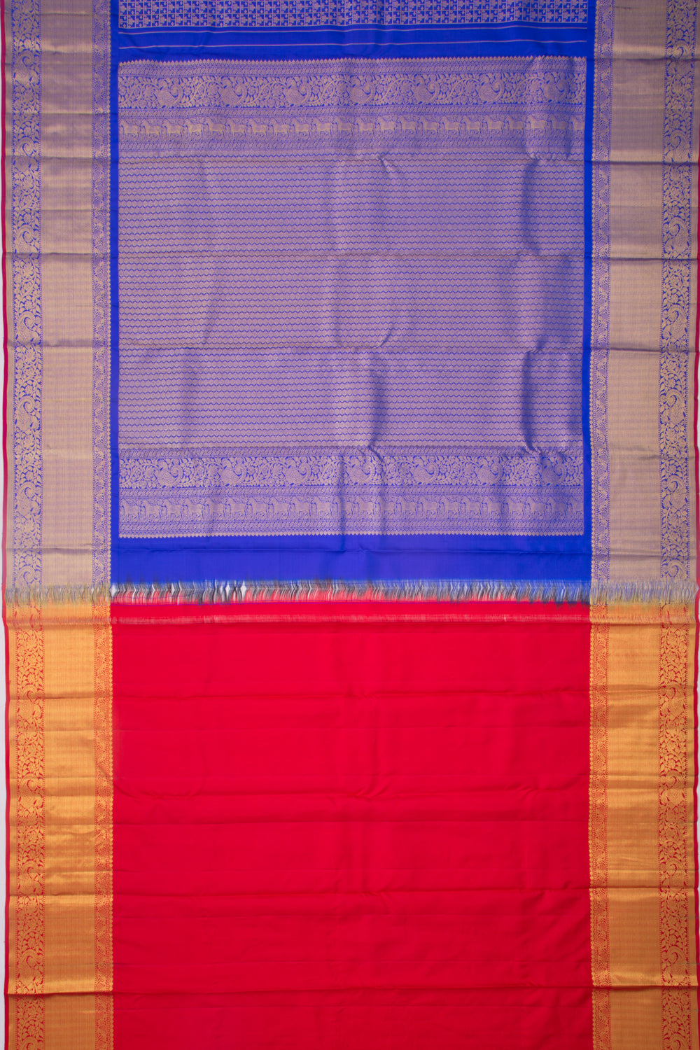 Taranga Kanchi Silk Brocade Blue Saree