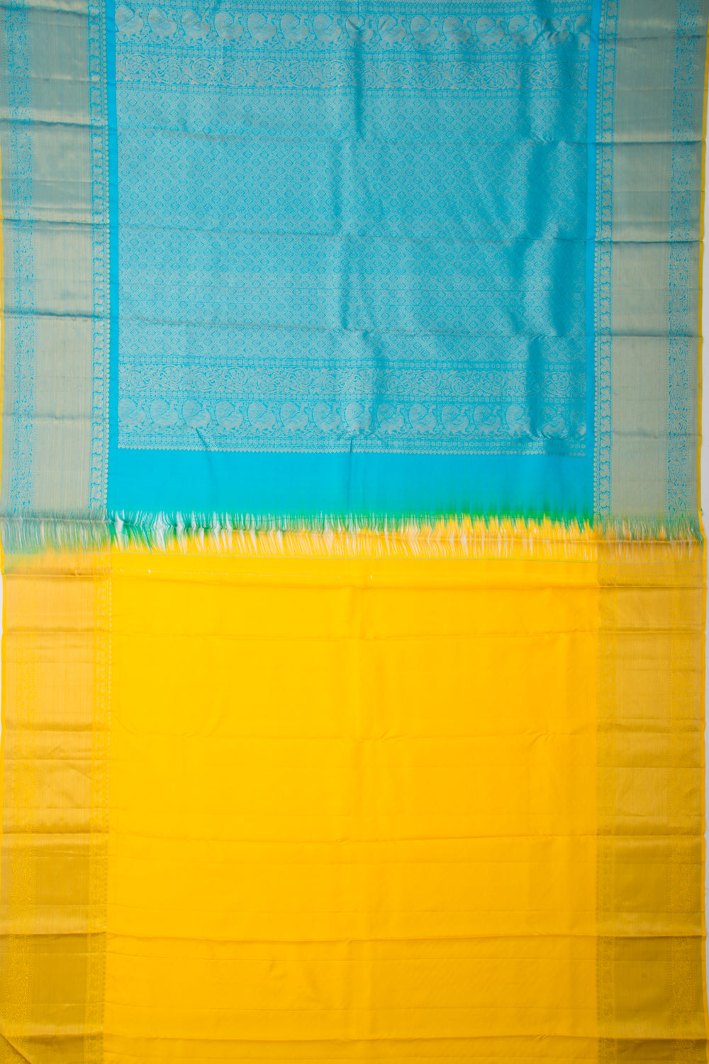 Taranga Kanchi Silk Brocade Sky Blue Saree