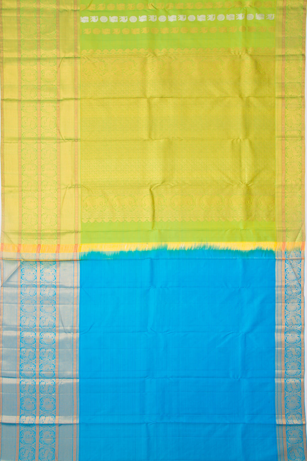 Taranga Kanchi Silk Butta Green Saree