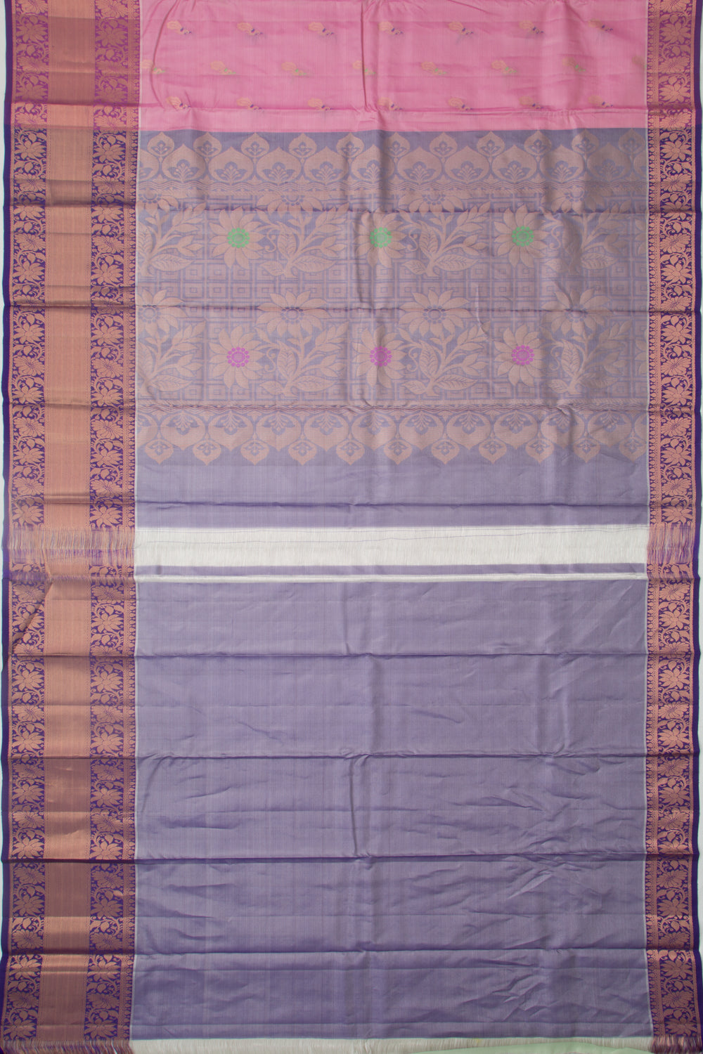 Taranga Kanchi Silk Tissue Butta Pink Saree