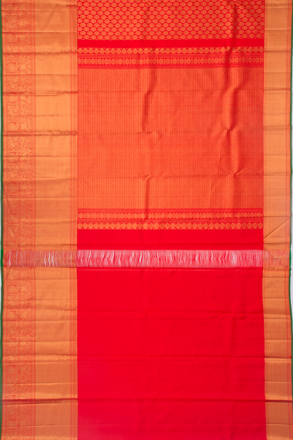 Kanchipuram Silk Brocade Red Saree