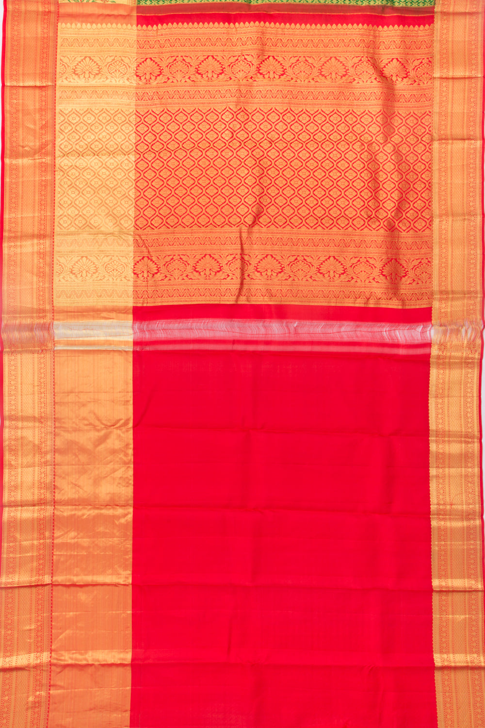 Taranga Kanchi Silk Brocade Green Saree