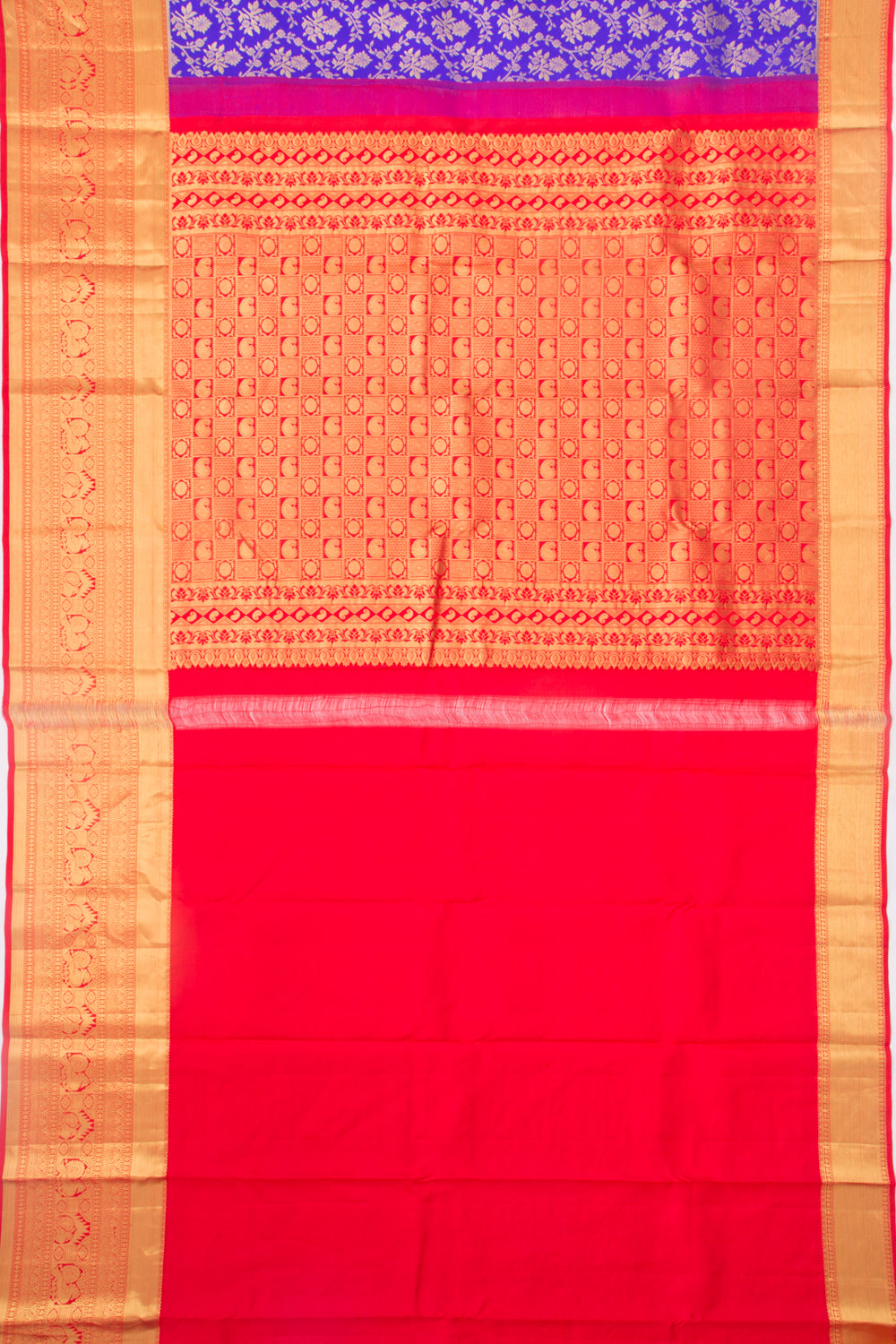 Taranga Kanchi Silk Jaal Blue Saree