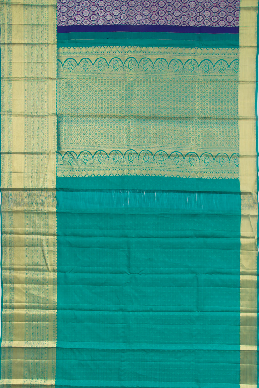 Taranga Kanchi Silk Brocade Dark Blue Saree