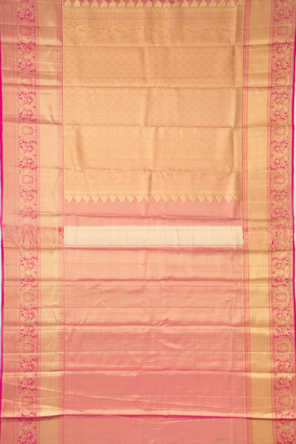 Taranga Kanchi Silk Tissue Jaal Gold Saree