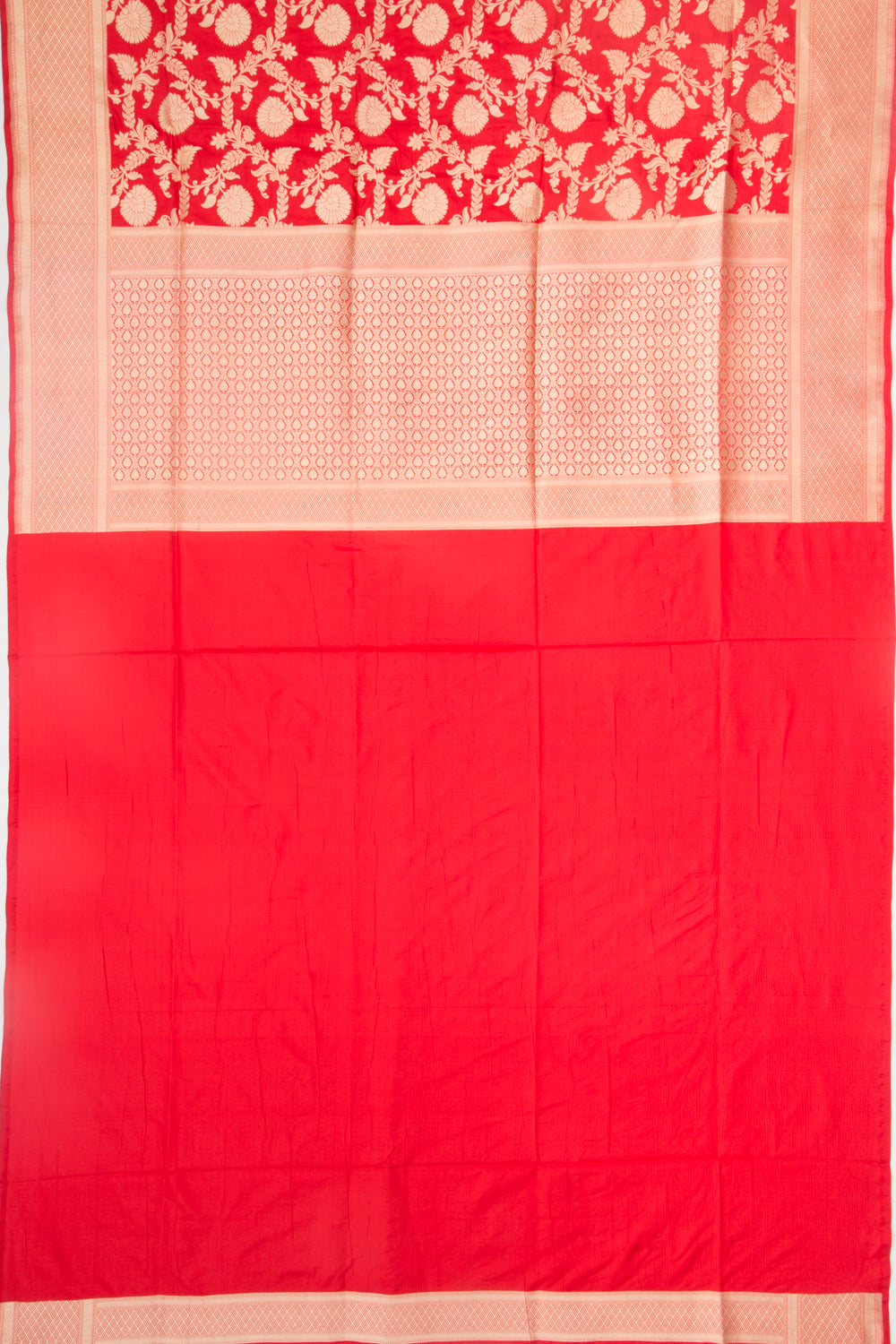 Banarasi Silk Phekwa Jaal Red Saree