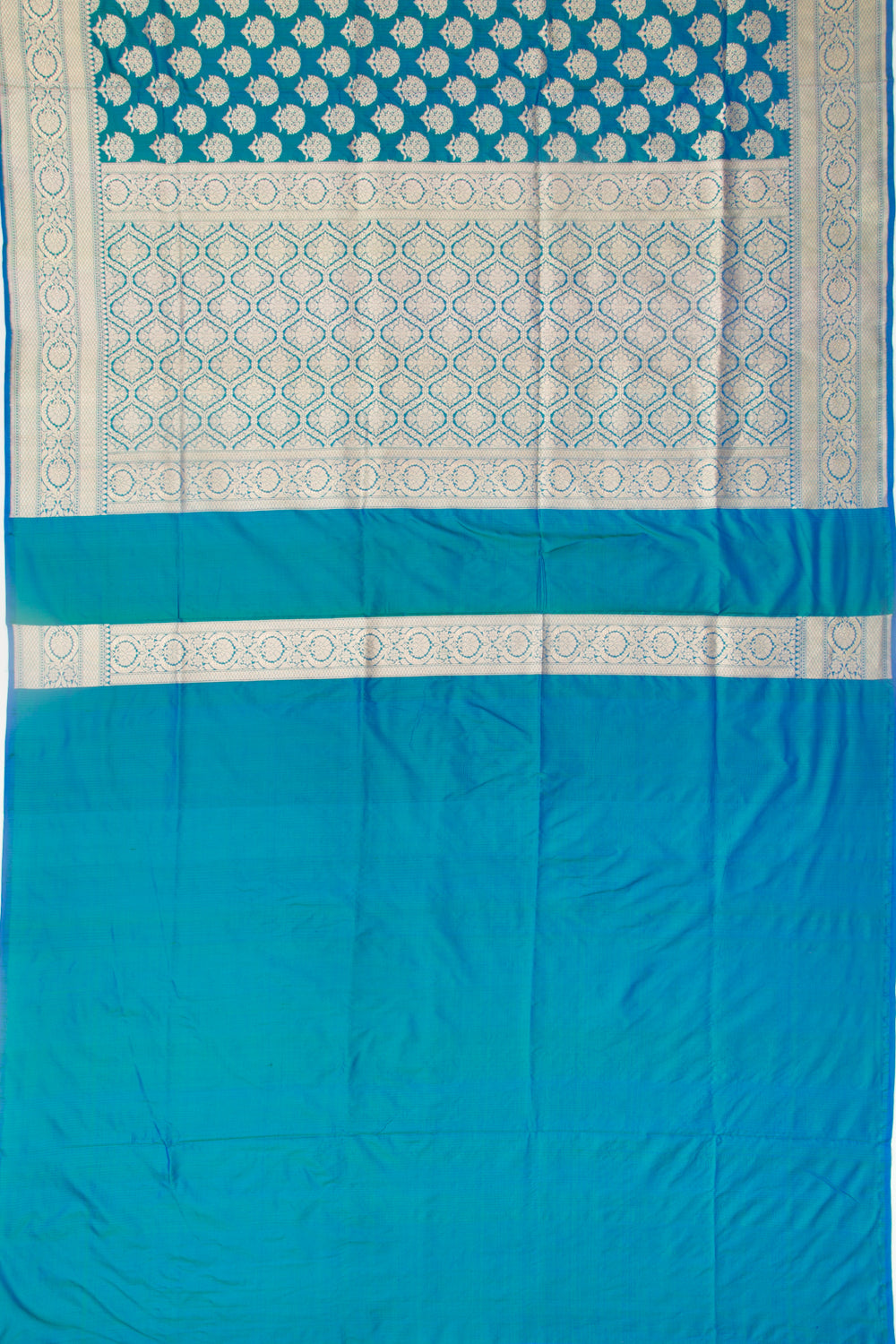 Banarasi Silk Phekwa Butta Blue Saree
