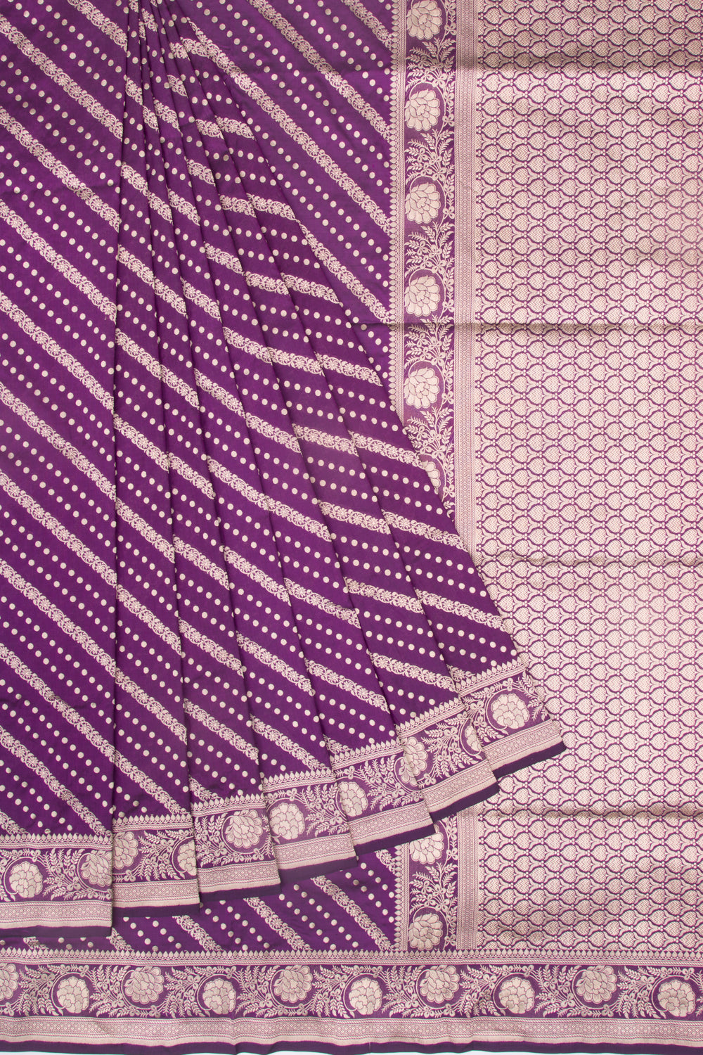 Banarasi Silk Phekwa Brocade Purple Saree