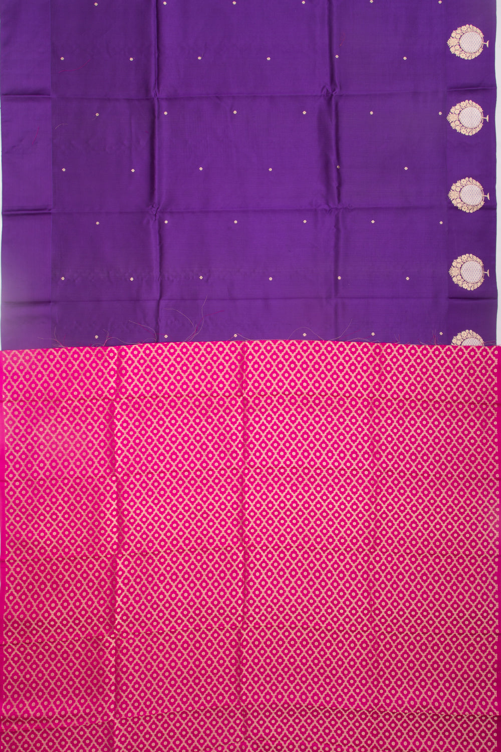 Banarasi Katan Silk Butta Purple Saree