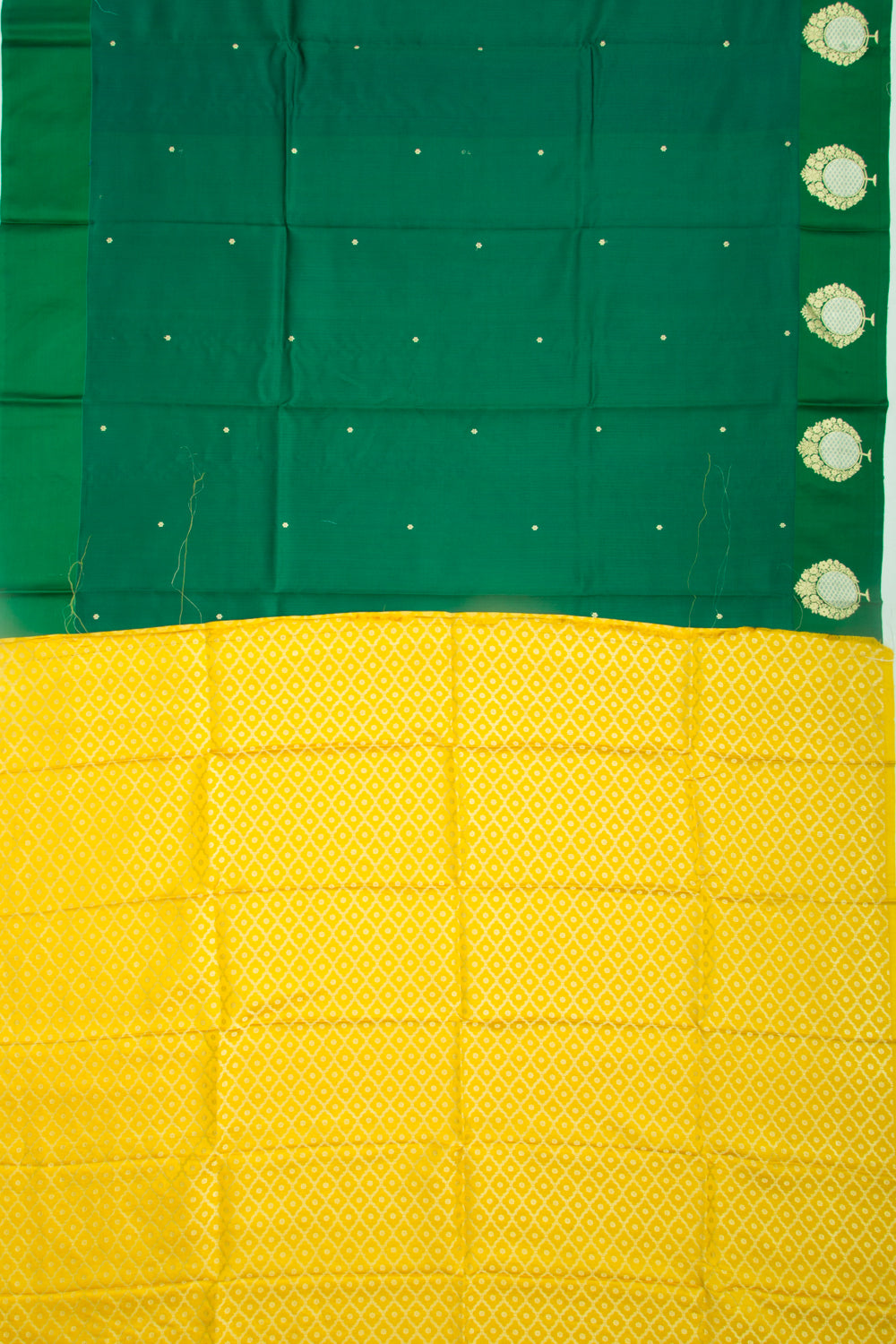 Banarasi Katan Silk Butta Green Saree