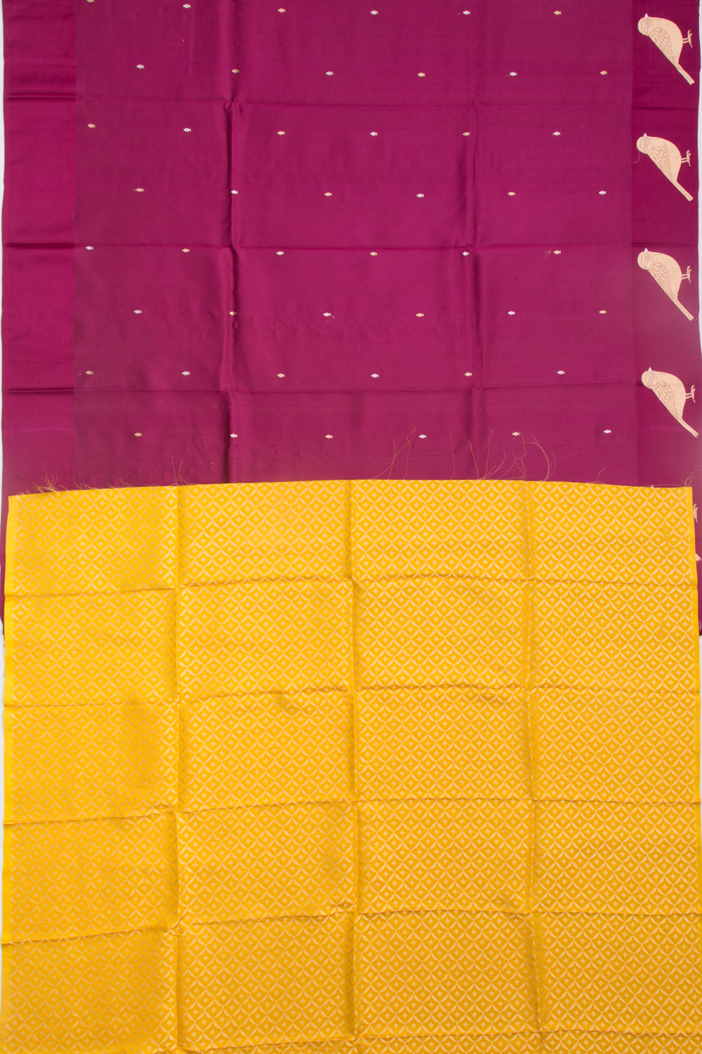 Banarasi Katan Silk Butta Burgundy Saree