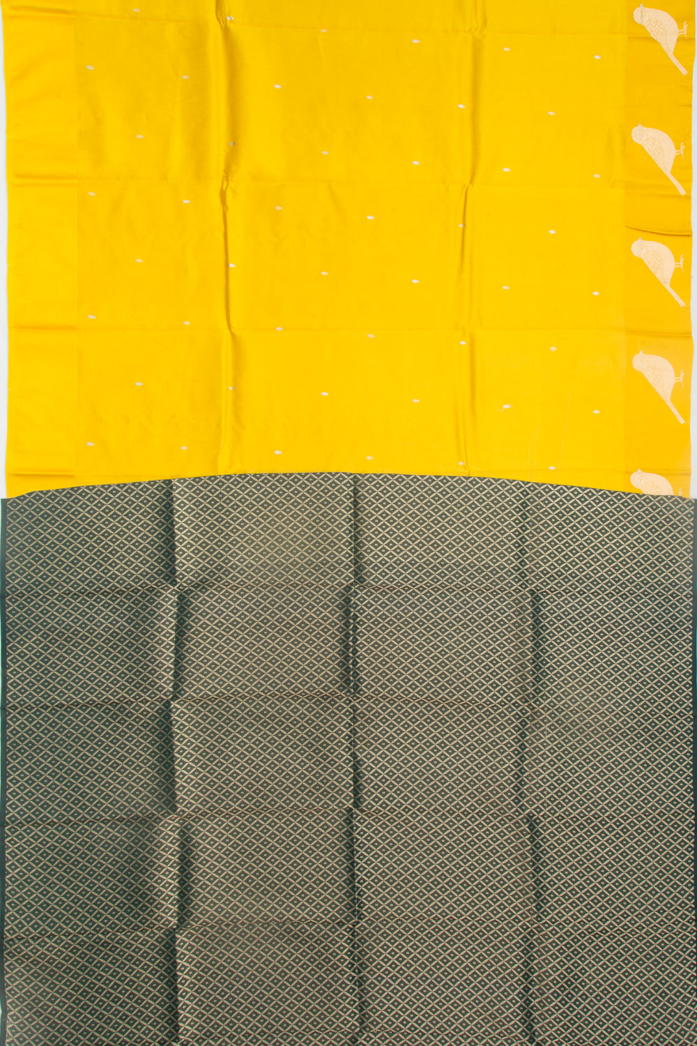 Banarasi Katan Silk Butta Yellow Saree