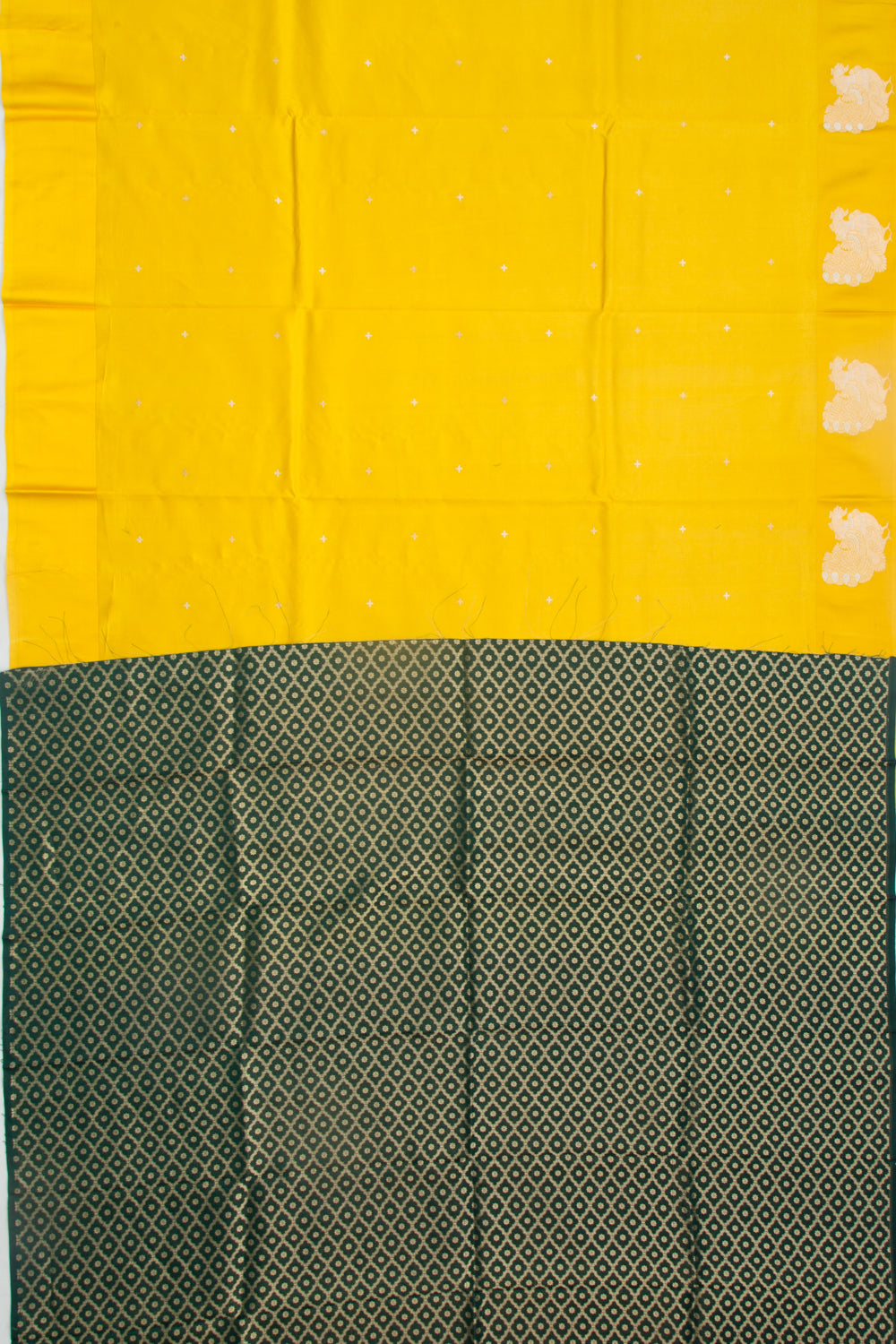 Banarasi Katan Silk Butta Yellow Saree