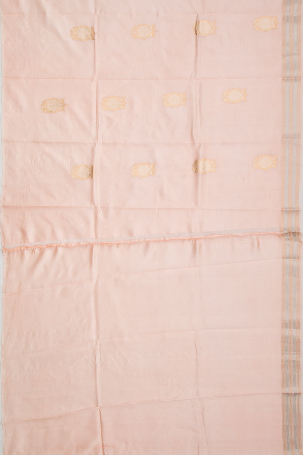 Banarasi Katan Silk Butta Pastel Pink Saree