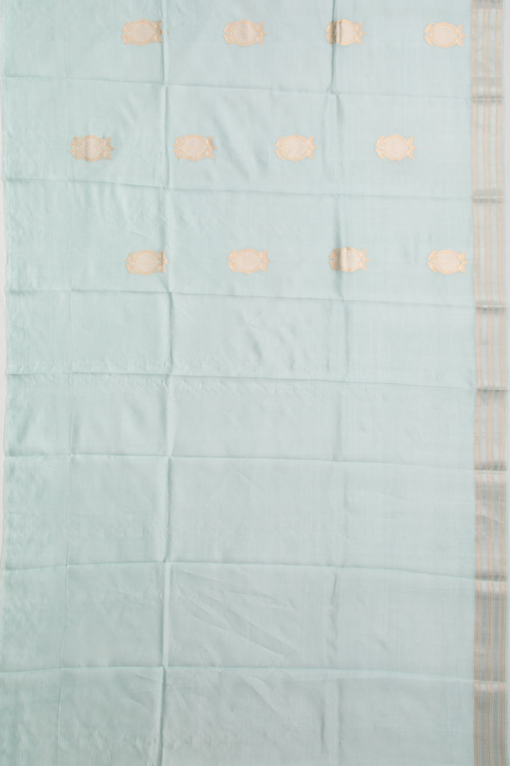 Banarasi Katan Silk Butta Pastel Blue Saree