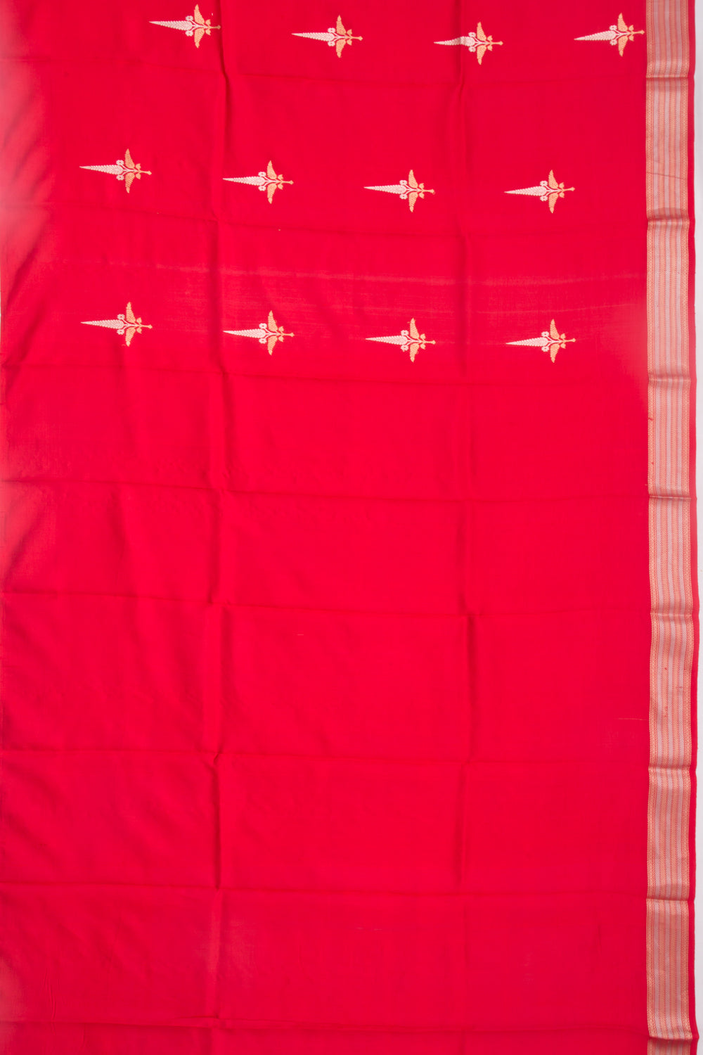 Banarasi Katan Silk Butta Red Saree
