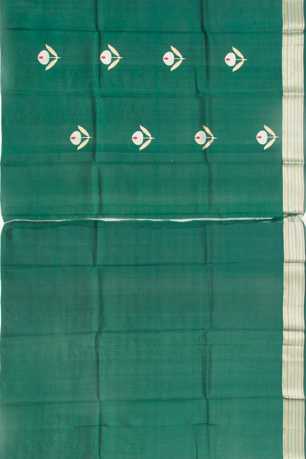 Banarasi Katan Silk Butta Green Saree