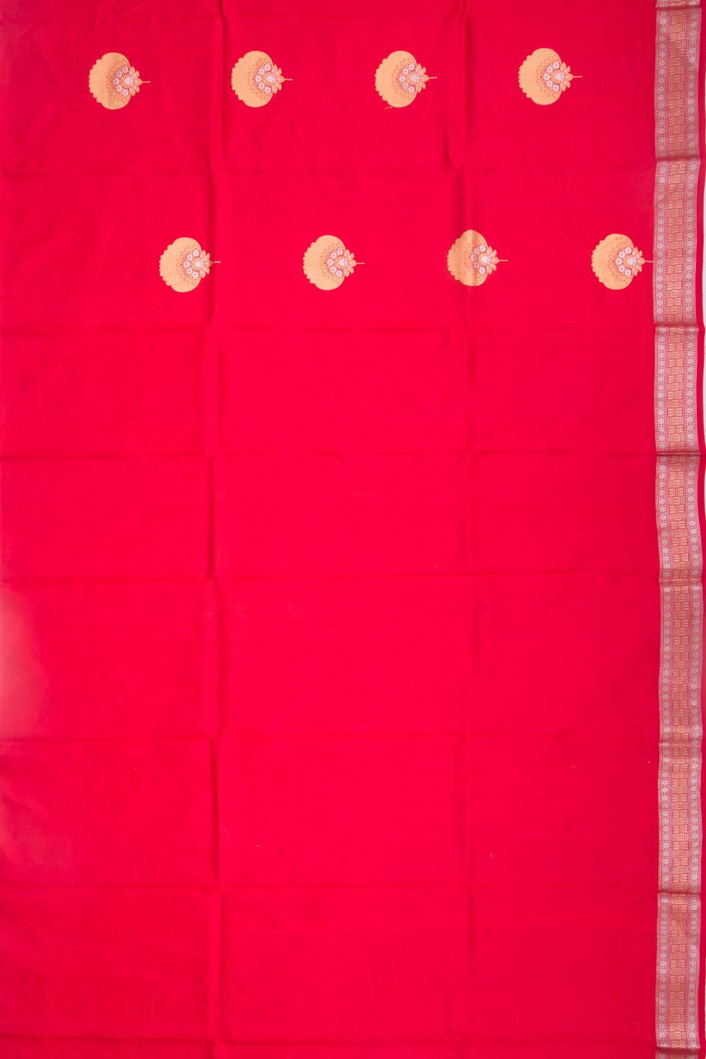 Banarasi Katan Silk Butta Red Saree