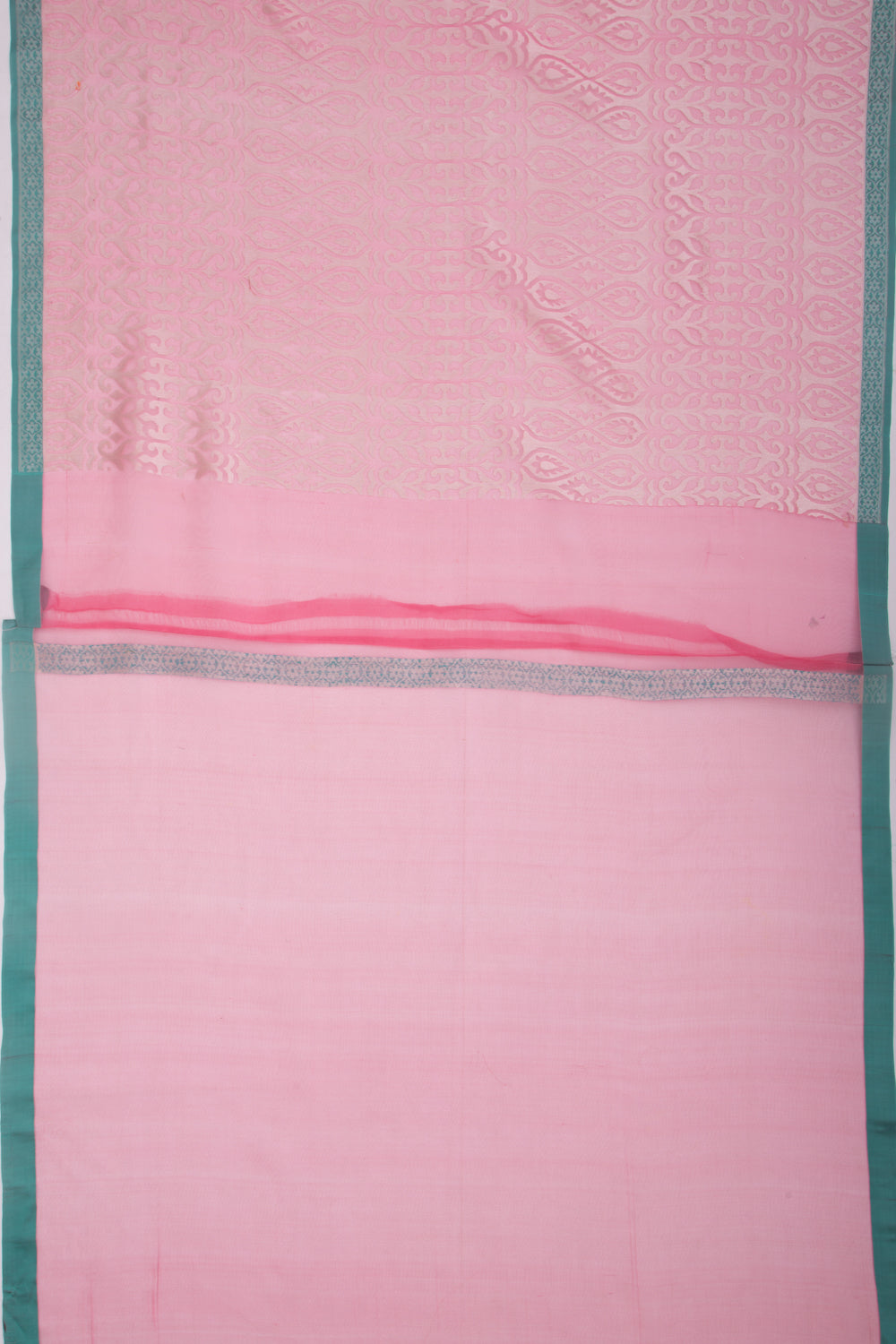 Organza Brocade Pink Saree