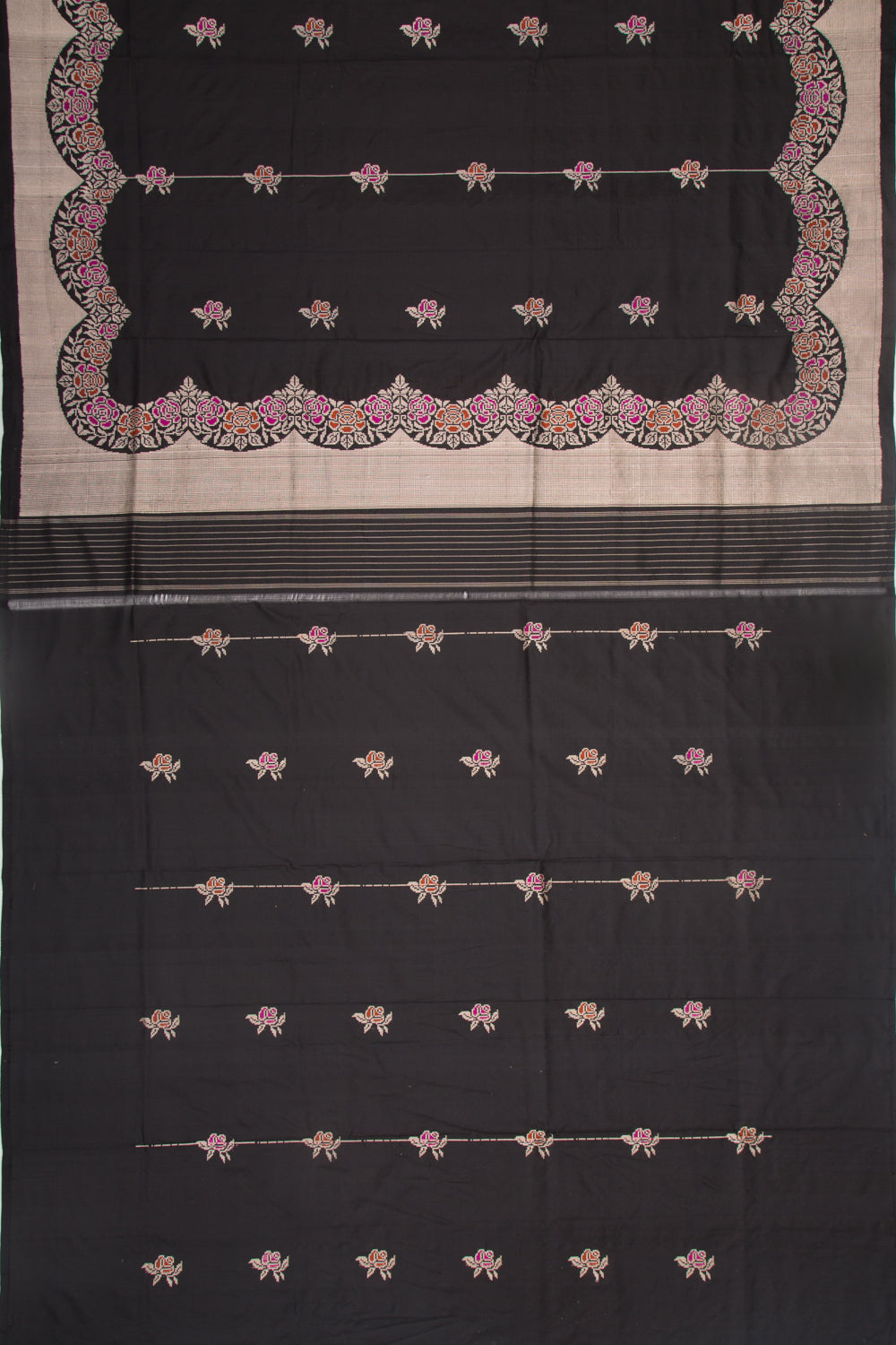 Banarasi Silk Kadwa Butta Black Saree