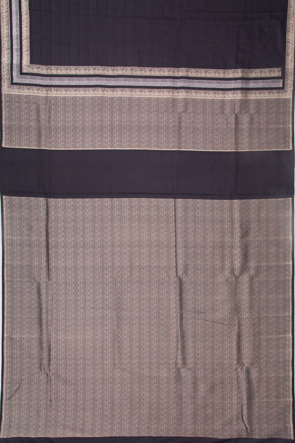 Banarasi Satin Black Saree With Tanchoi Work