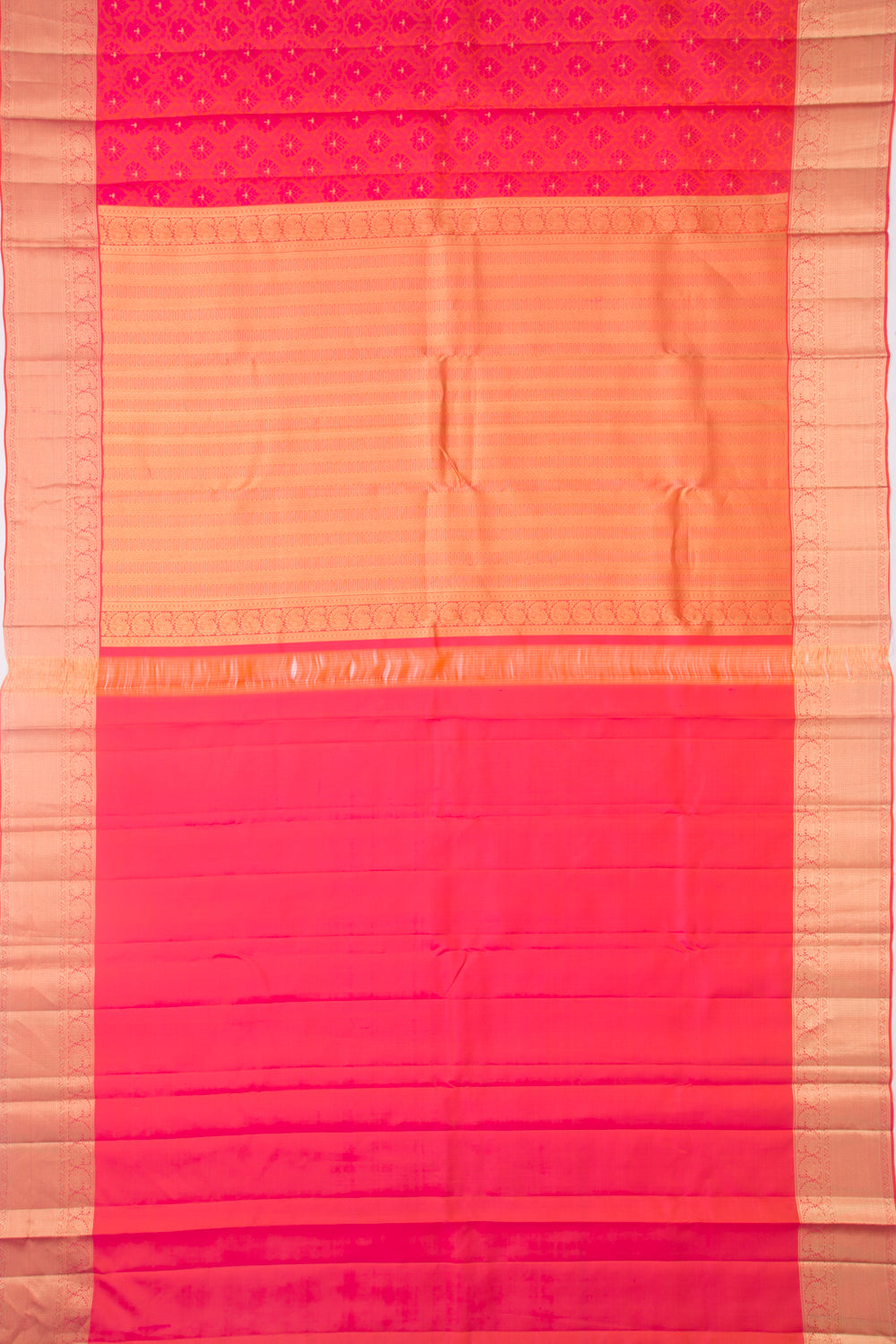 Taranga Kanchi Silk Jacquard Pinkish Orange Saree