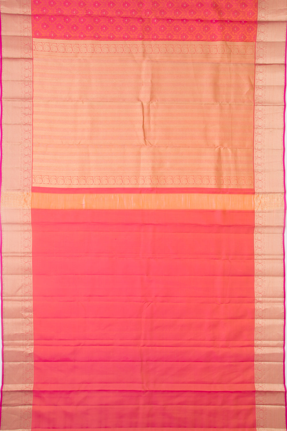 Taranga Kanchi Silk Jacquard Pinkish Orange Saree
