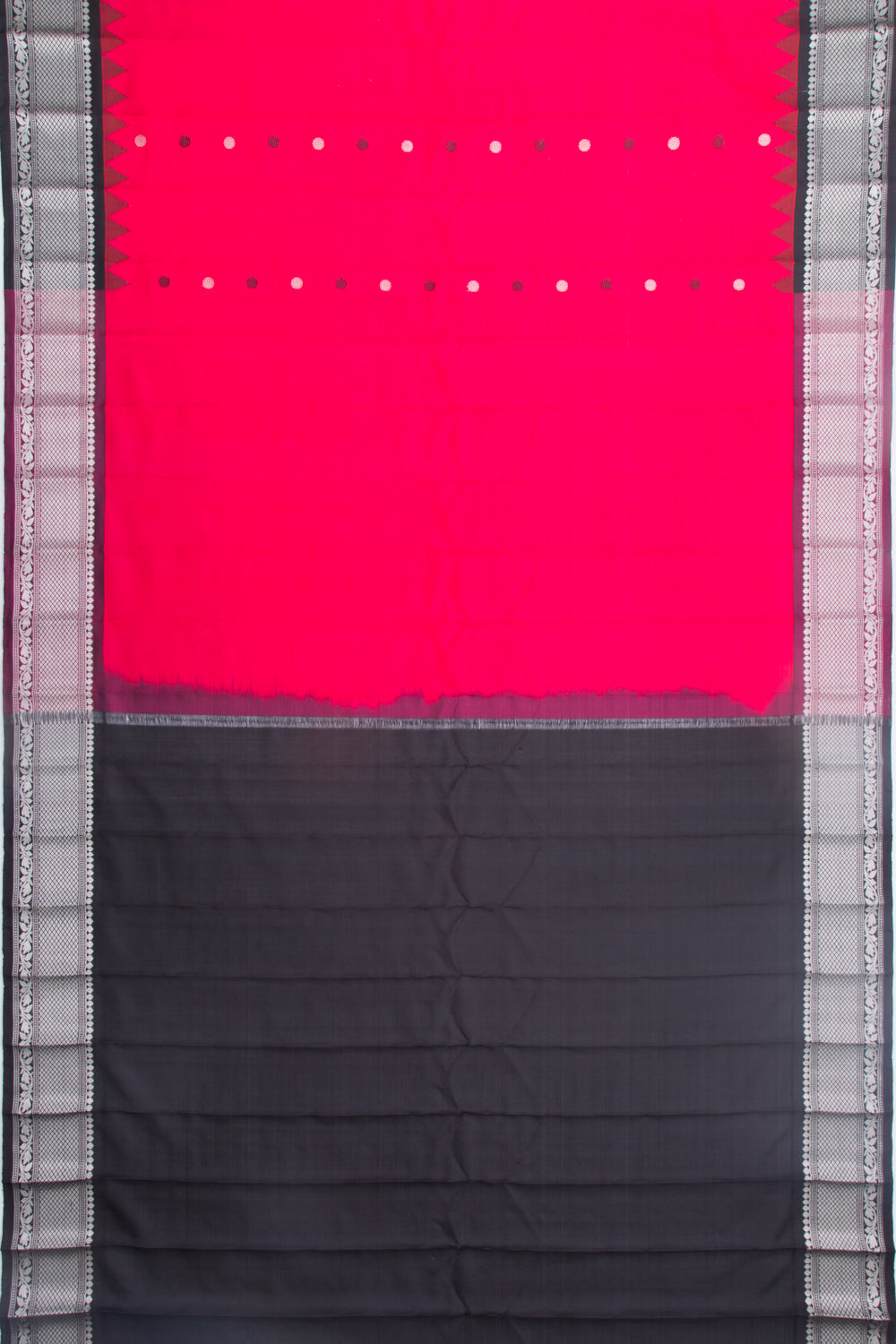 Gadwal Silk Butta Red Saree