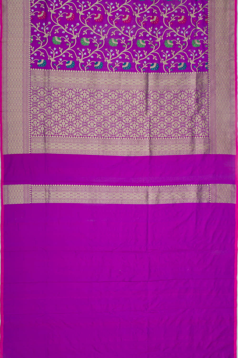 Banarasi Silk Jaal Purple Saree