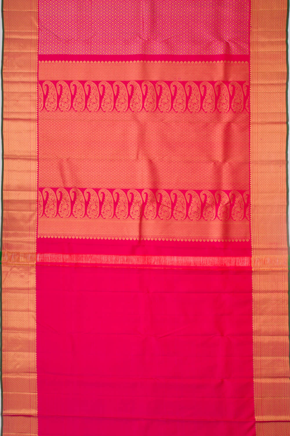 Kanchipuram Silk Brocade Pink Saree