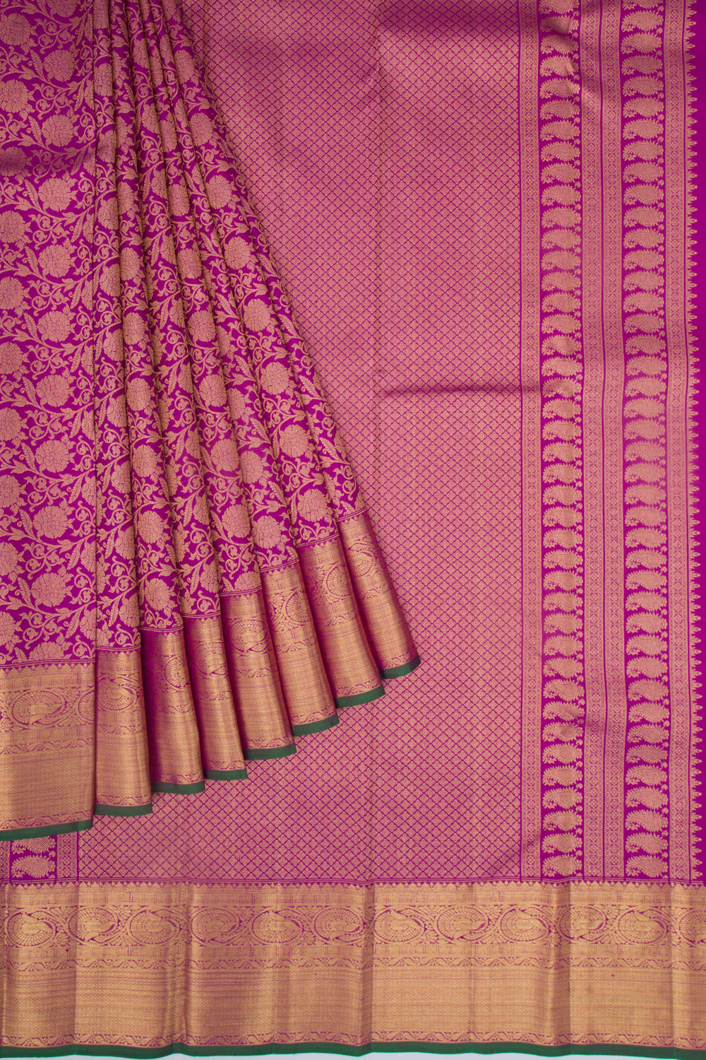 Kanchipuram Silk Jaal Purple Saree
