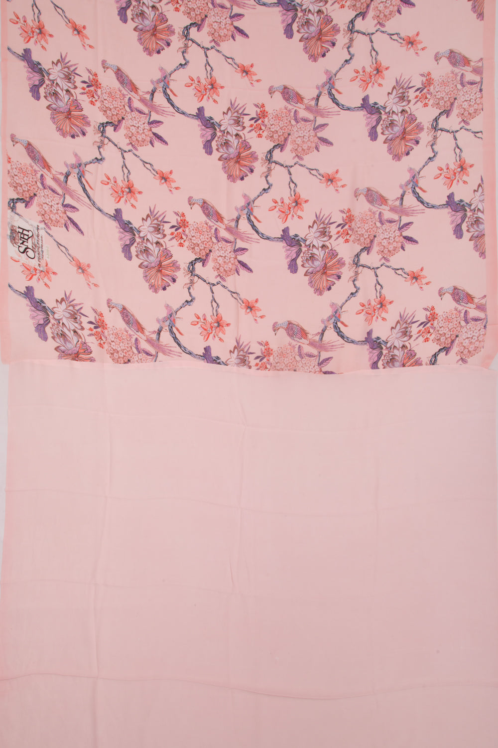 Georgette Floral Printed Pink Saree