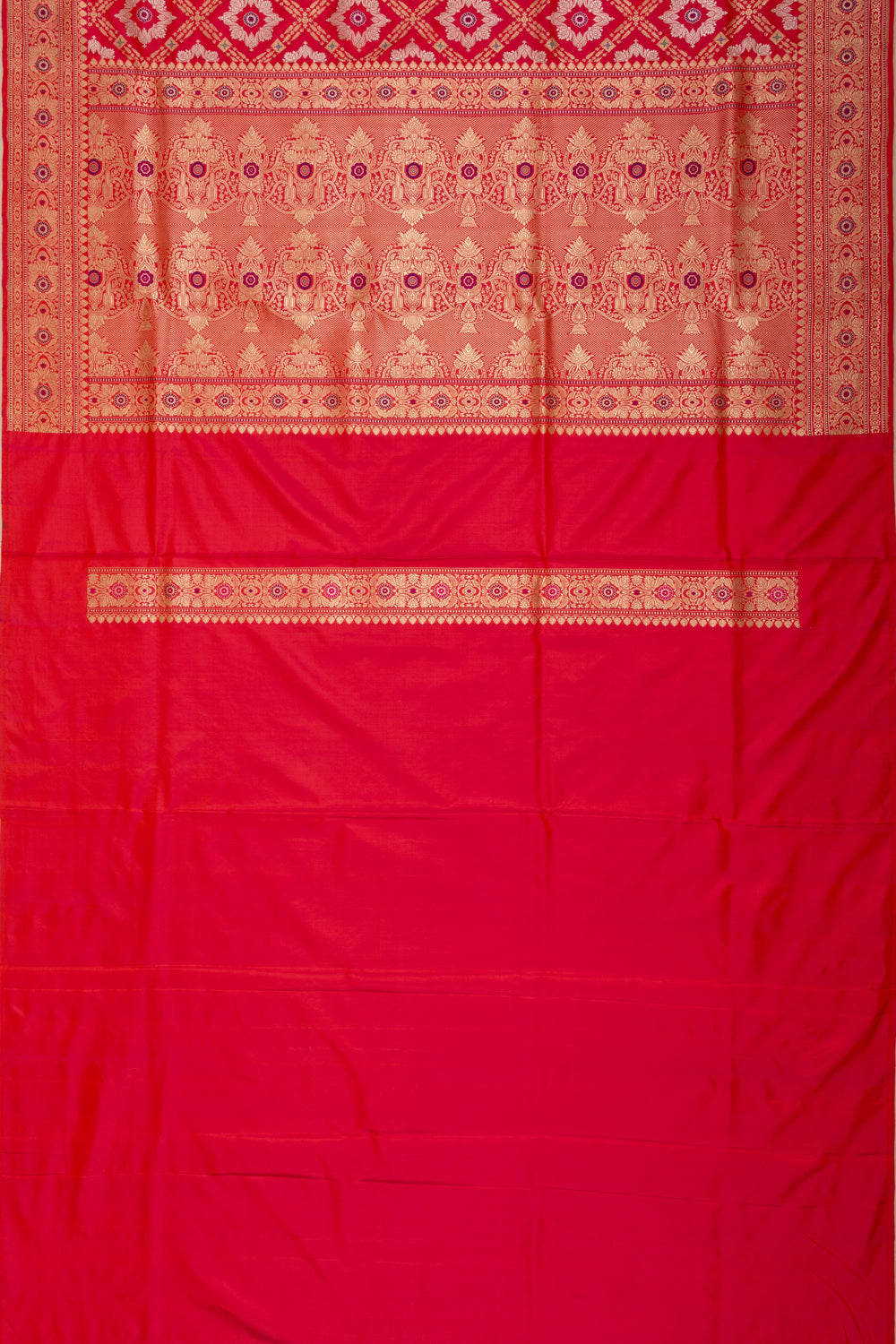 Banarasi Silk Brocade Red Saree