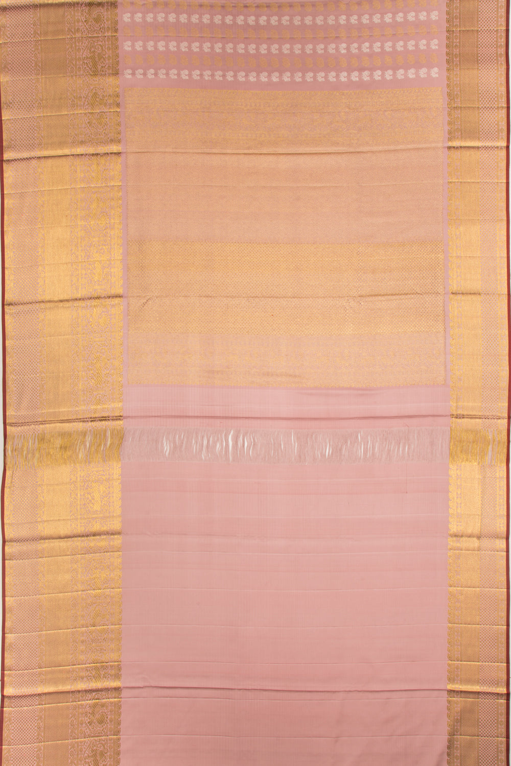 Kanchipuram Silk Butta Baby Pink Saree-Not Allowed Online