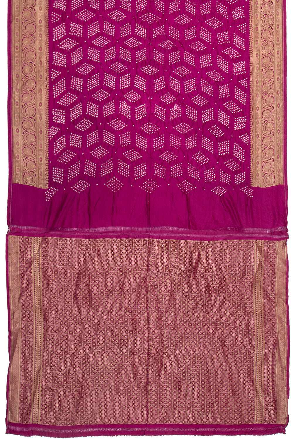 Banarasi Silk Bandhani Purple Saree