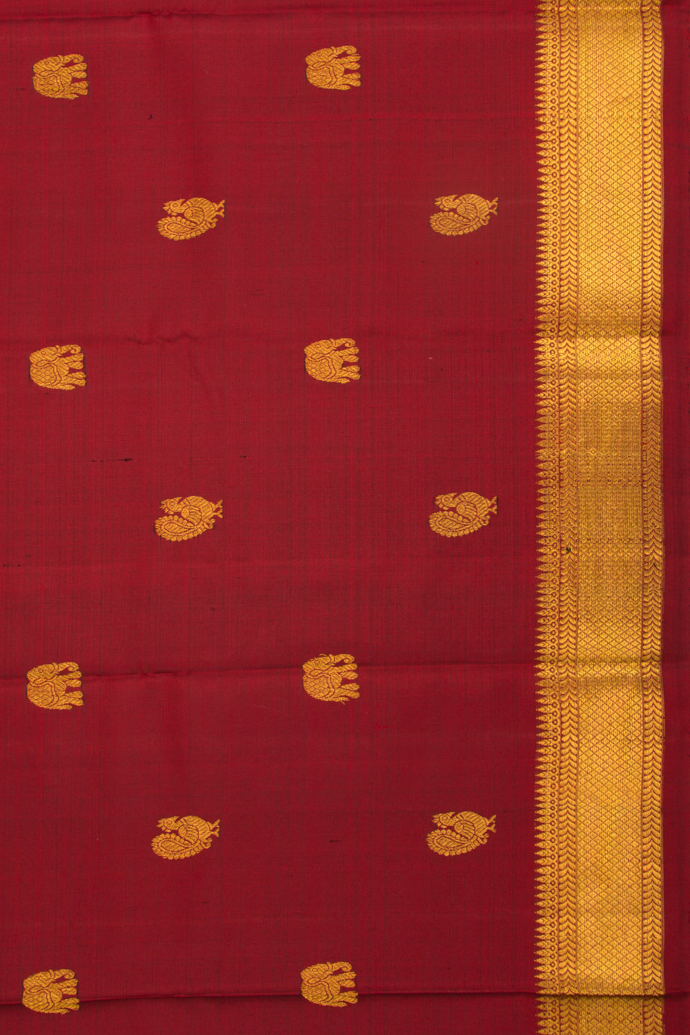Kanchipuram Silk Butta Maroon Dupatta